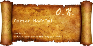 Oszter Noémi névjegykártya